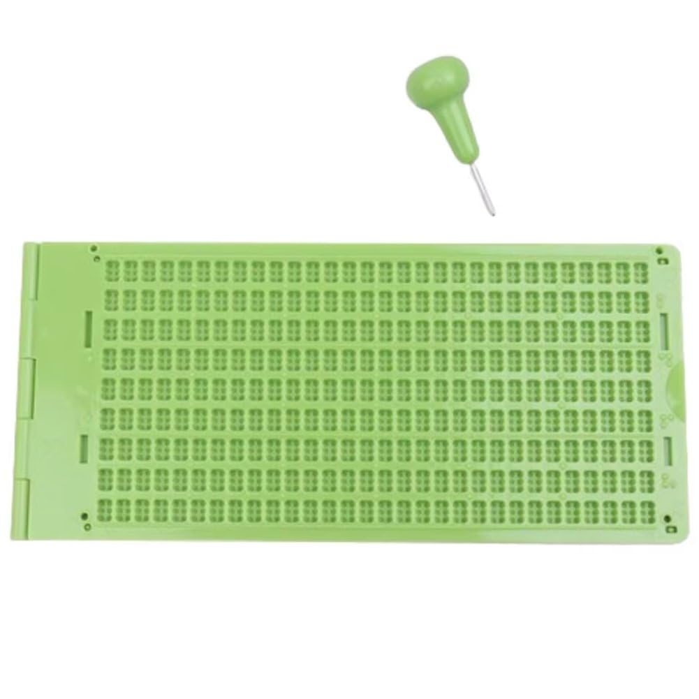 Sanfly 9 Lines 30 Cells Braille Writing Slate with Stylus Portable Braille Fingerboard Writing Learning Tool for Blind and Visually Impaired
