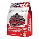 GORILLA Mass Gainer Protein – Advanced Weight Gainer for Fast Muscle Mass, Power & Strength | Black Hammer USA (8000g, Banane-Erdbeere)