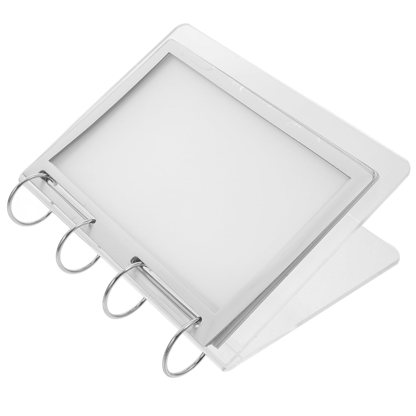 SHINEOFI 4piezas Soporte De Menú De Transparente Para Restaurante Expositor De Carteles Vertical Soporte De Exhibición Para Oficina y Eventos Estante De Menú Estable y Ligero