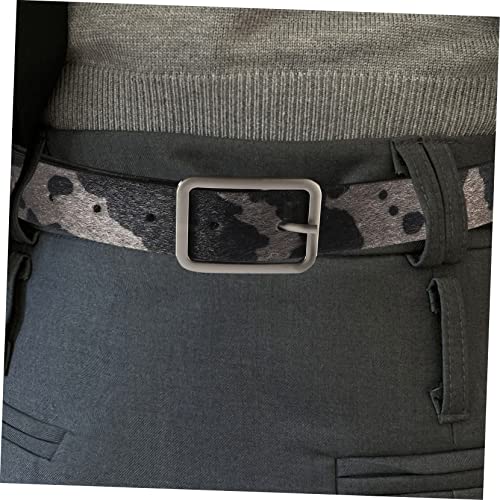 BESPORTBLE Adjustable Cow Print PU Leather Western Belt for Women Faux Horsehair Design Stylish Cowgirl Accessory for Jeans and Shorts3