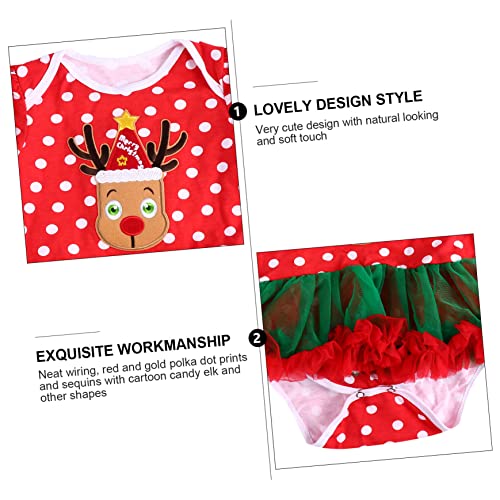 Abaodam 2 Conjuntos De Vestido De Manga Curta De Natal Fantasias De Bebê Vestido Formal De Manga Cur