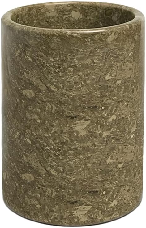 Handmade Marble Utensils Holder for Kitchen Utensil Storage and Tabletop - Organizer for Countertops, Pantry, Bathroom, Flower vase, Office & Center Table (Black & Gold)