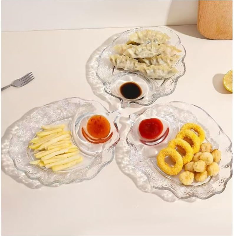 Translucent Crystal Plate Dumpling Restaurant Snack Fruit Platter
