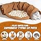 WEEKSUN Hasentunnelbett, zusammenklappbare Tunnelröhren, Hasenspielzeug mit abnehmbarer Matte, Meerschweinchenhäuser und Verstecke, für Katzen, Kätzchen, Kaninchen, Meerschweinchen, Kätzchen