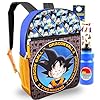 Dragon Ball Z Backpack for Boys - Bundle with Anime School Bag for Kids Plus Stickers, Water Bottle, More | Dragon Ball Backpack Set for Kids