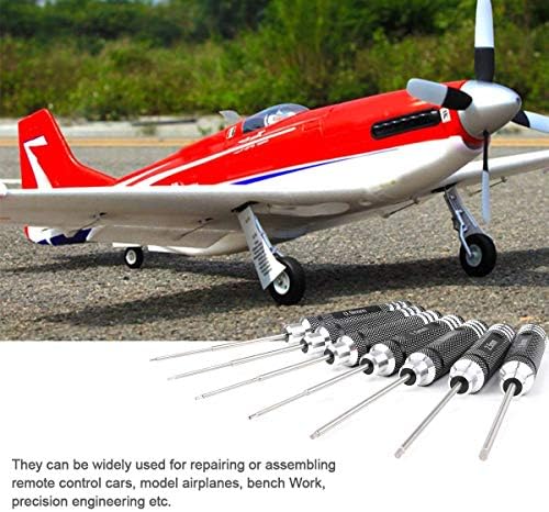 7pcs Hex Screw Driver, RC Screwdriver Tools Kit Set (0.9mm 1.27mm 1.3mm 1.5mm 2.0mm 2.5mm 3.0mm) for RC Car Boat Quadcopter Helicopter Multirotors Models