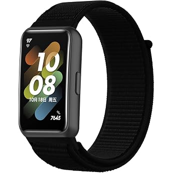 Nylon Wristbands for Huawei Volume 7 Sports Wristband Watch Strap Replacement Strap for Huawei Volume 7 Black