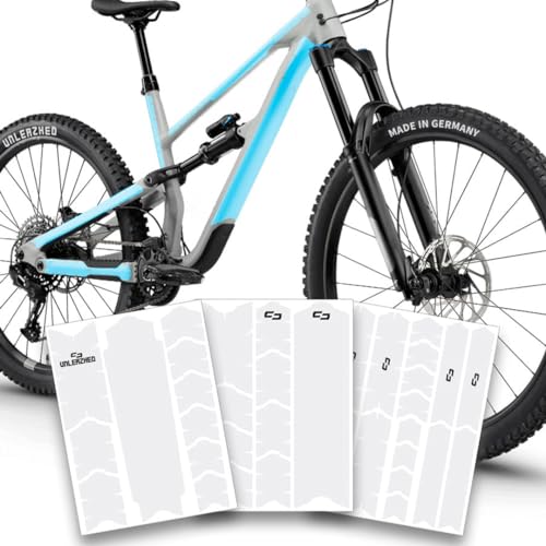 unleazhed Bike Protection BP01 Frame Clear MATT | Rahmenschutzfolie für Mountainbikes | Made in Germany | 35 -teiliges komplett Rahmenschutz-Set | extrem reißfest
