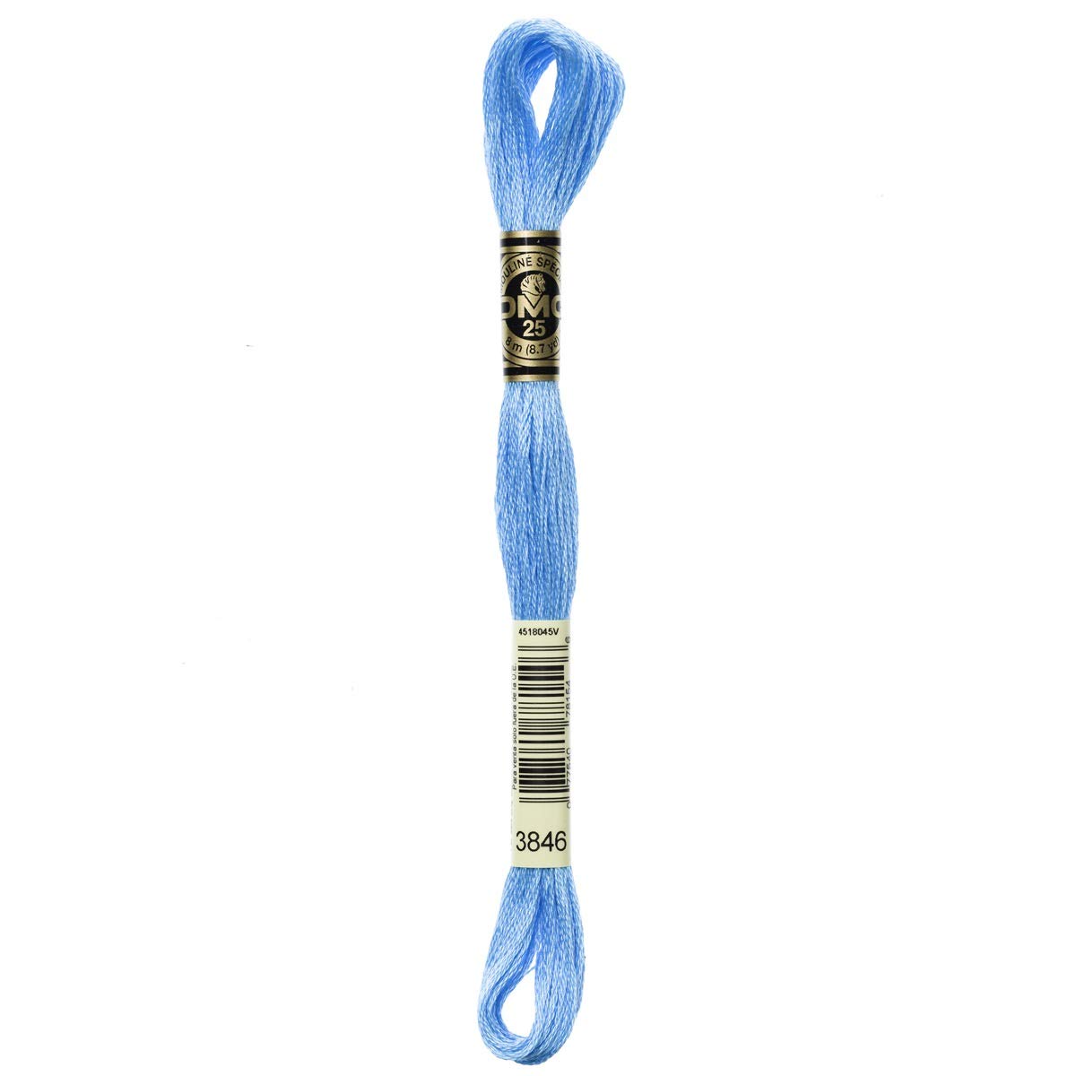 DMC Embroidery Floss Mouline Stranded Cotton Thread for Hand Embroidery and Sewing - Colour No: 3846-6 x 8m Skeins — image 1