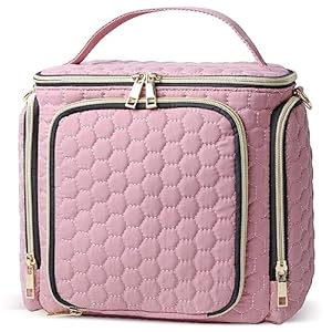 Toiletry Bag for Traveling Women, Stylish Travel Makeup Bag Organizer Large Capacity Big Cosmetic Make Up Bag for women, Wide-Open Travel Toiletry Organizer Bag, Full Sized Container