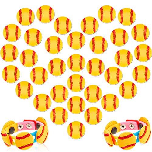 36 Pieces Ball Shoe Charms Sport Rubber Charm for Croc Shoes (Softball)