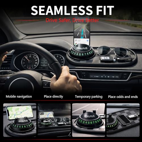 Multifunctional Car Anti-Slip Mat Dash Phone Holder New Accessories Dashboard Mat Non Slip Cover Driver Essentials Support Stand All in One Car Organizer Pad Dash Board Sticky Pad (Black & Gray) by DOEUTLQ - Image 3