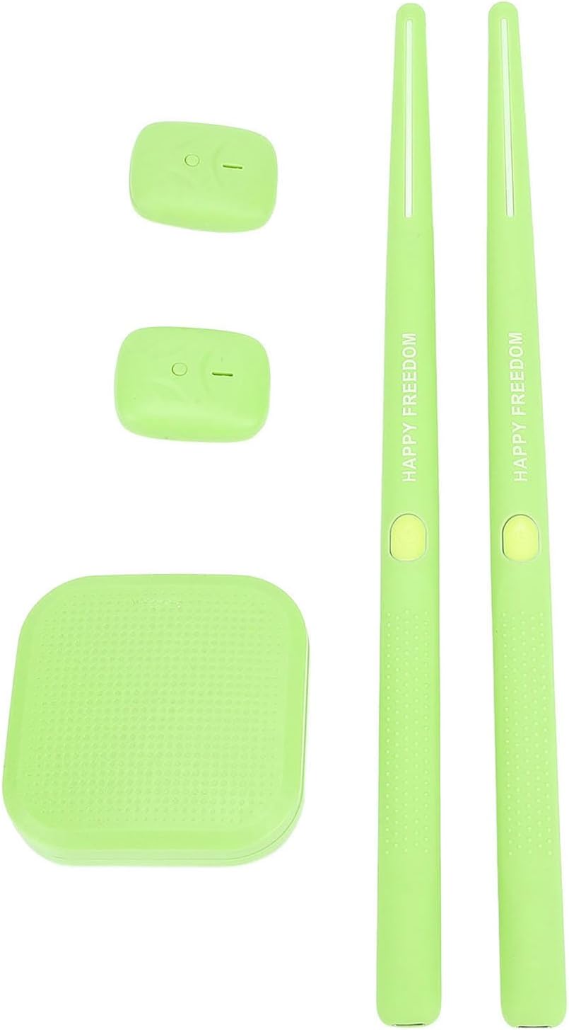 Electronic Drum Set, 3D Motion Sensing Air Drum Sticks, Portable Virtual Reality No Noise Percussion Electric Drum Sticks, for Adults Kids Beginners (Green)