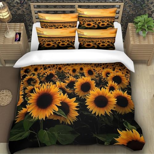 Parure de lit imprimé 3D avec fermeture éclair pratique super douce King - 5