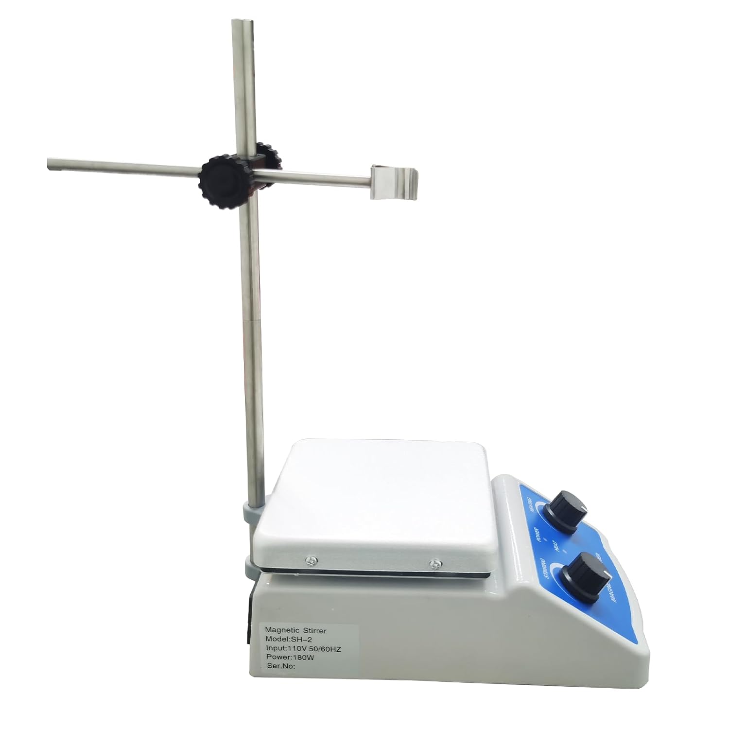 Magnetic Stirrer Mixer 110V with Hot Plate, Laboratory Heating and Stirring Device, Adjustable Speed 100-1600 RPM, Max.Temp 300°C, 180W, 1000ml Capacity, for Lab, Medical, and Industrial Use