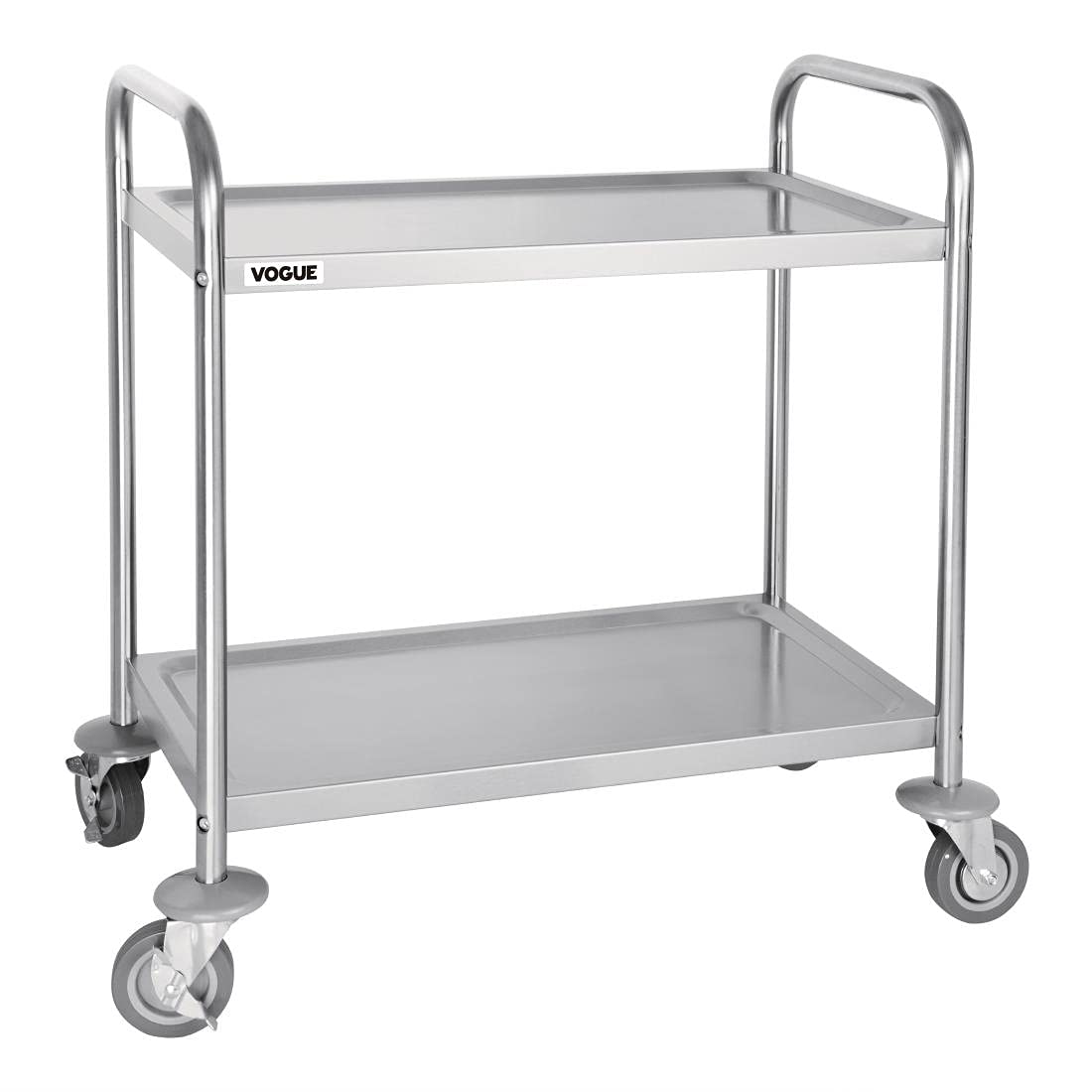 Vogue 2 Tier Clearing Trolley Small 825X710x405mm Stainless Steel Catering