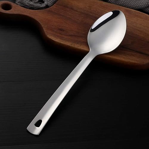 Miniatura 2 de BuyGo - Cuchara grande de acero inoxidable, utensilio de cocina para bufé, para servir, pulido de espejo, apto para lavavajillas, 13.07 pulgadas,