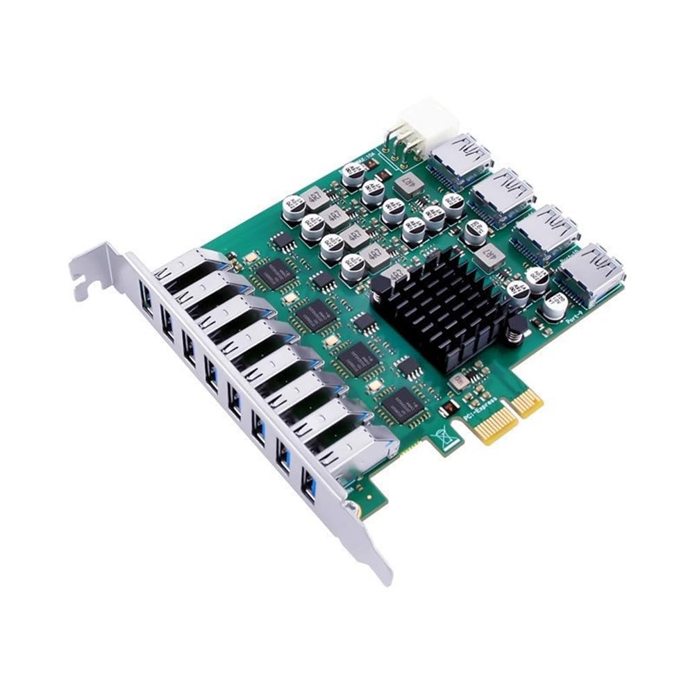 Dla PCIe X1 na 4-kanałowy 12-portowy USB 3.2 Gen1 karta rozszerzeń USB3.0 do PCI-E X4 5 Gb/s adapter do komputera stacjonarnego