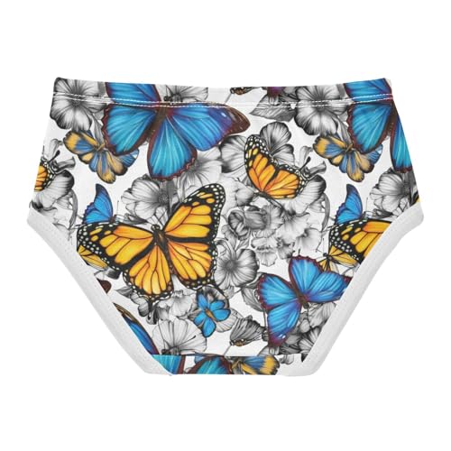 Joisal Vibrant Butterflys Blue Toddlers Underwear Floral 2t Cotton Girl Panties Cute Flower Briefs Girls Undies2