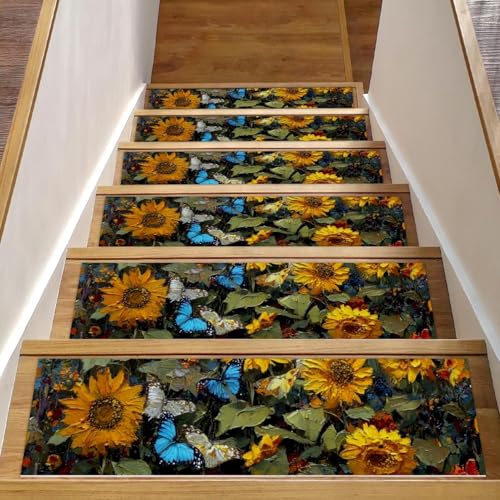 Peldaños de escalera CHENZZZZ decorativos de mariposas 15 ud 2