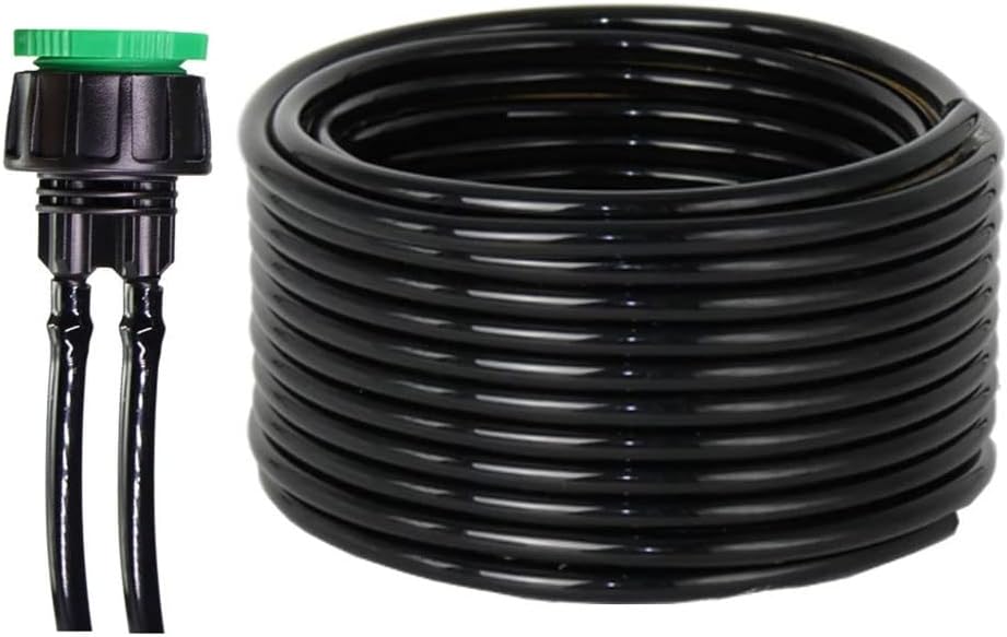 5m-100m 4/7mm Garden Watering PVC Pipe Micro Irrigation Tubing Sprinkler W/ 1/2''&3/4'' Integrated Connector (D 50m)