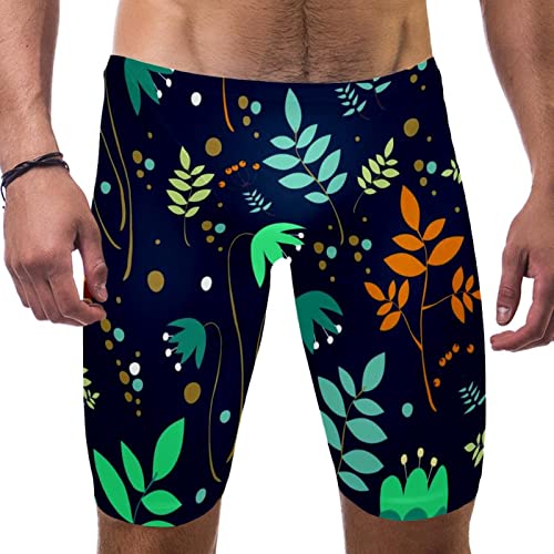 Bañador atlético de hombre con soporte ergonómico y flores coloridas