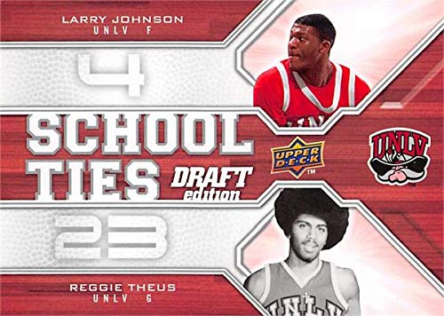 Larry Johnson & Reggie Theus Basketball Card (UNLV Runnin Rebels) 2009 Upper Deck School Ties Draft #STJT