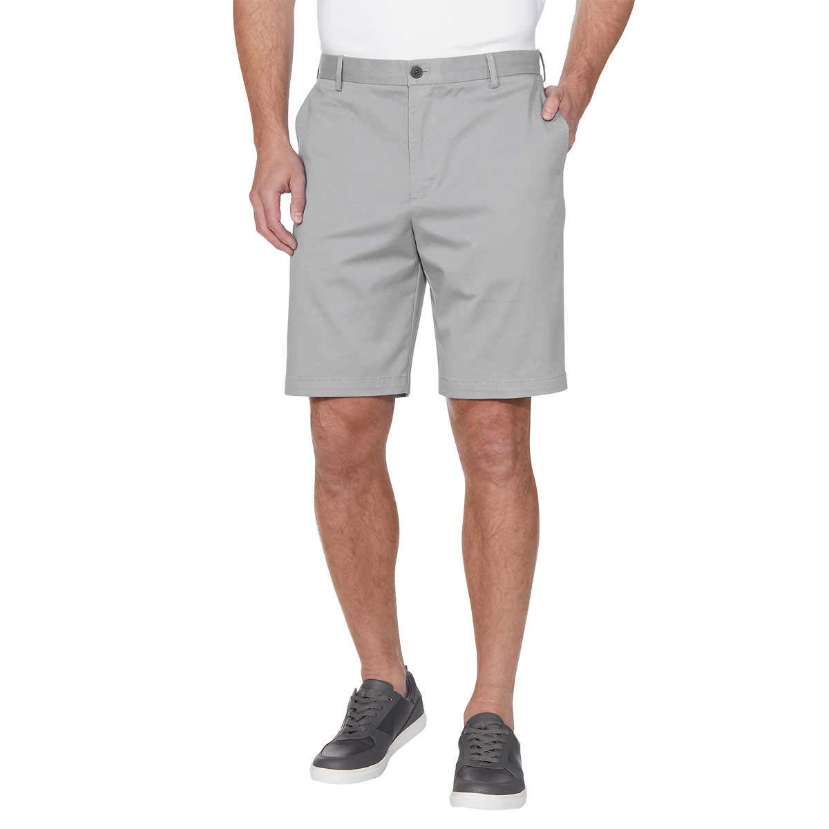 Snapklik.com : IZOD Mens Saltwater Flat Front Stretch Chino Shorts