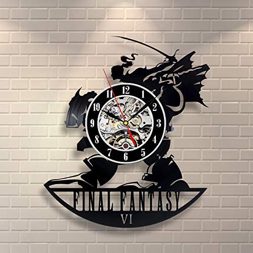 Kovides Final Fantasy Game I Will Never Be A Memory Final Fantasy Art Retro Wall Clock Final Fantasy Minimalist Clock Birthday Gift Idea For Kids Vintage Vinyl Record Clock