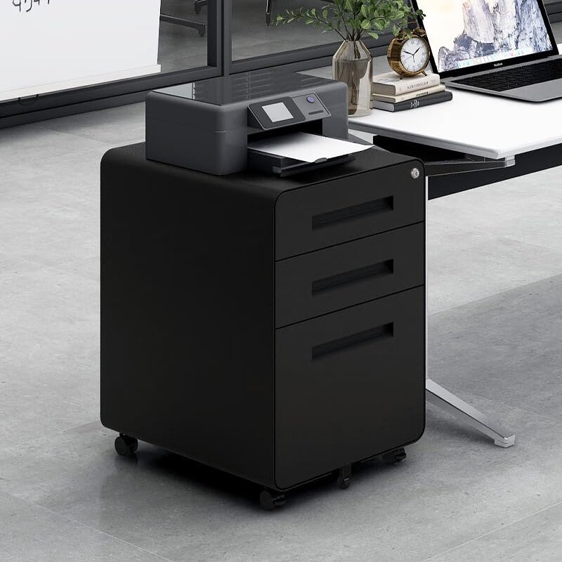 Cajonera de oficina de acero para teletrabajo y despachos ordenados que guardan folios A4