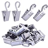 Bonayuanda 30pcs Thickening Stainless Steel Curtain Clips With Hook,Photos Clamp,Home Decoration Arts & Crafts Outdoor Party Wire Holder