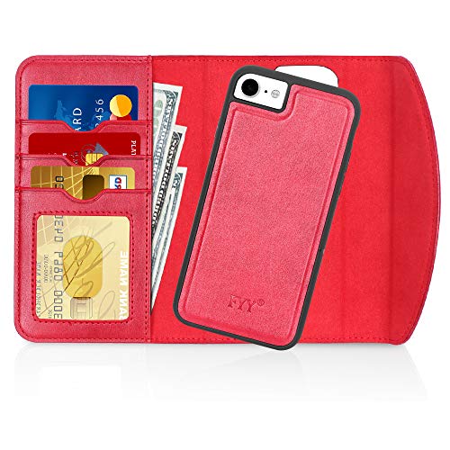 FYY Case for iPhone SE 2020, iPhone 7/8 4.7", 2-in-1 Magnetic Detachable Wallet