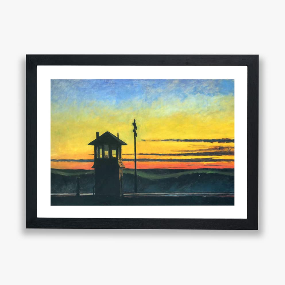 Affiche Railroad Sunset Edward Hopper sous cadre pour une décoration de salon cosy