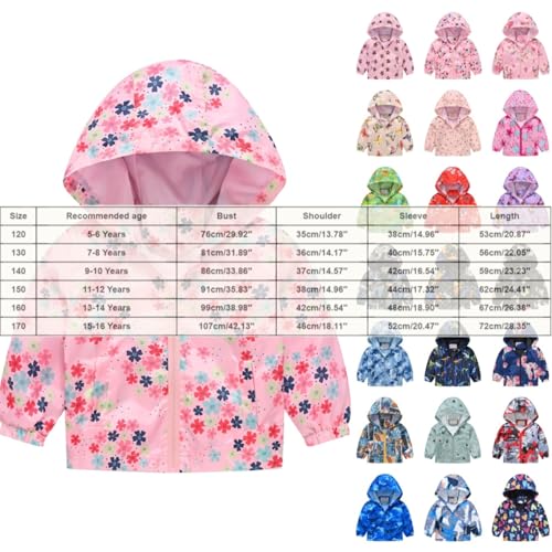 Toddler Rain Jacket Kids Cartoon Windbreaker Waterproof Coat Baby Girl Boy Zip Hooded Outerwear Fall Infant Raincoat2