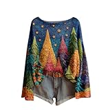 Características: Sudadera navidad diseño clásico con motivos navideños encantadores y caprichosos, como copos de nieve y abetos, ugly christmas sweater que evocan un ambiente festivo y acogedor. Confeccionado con una silueta atemporal y favorecedora que acentúa con elegancia la figura sin oprimir, adaptándose a una gran variedad de tipos de cuerpo.