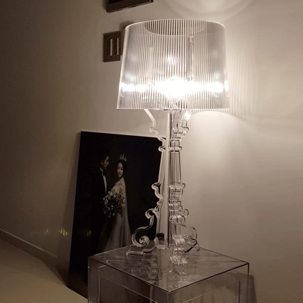 Lampada da Scrivania Moderna Soggiorno Ufficio Acrilico Decorazione Trasparente Lampada da Tavolo Lampada da Comodino Adatto per Camera da Letto Studio Ristorante Hotel Atmosfera Decorazione