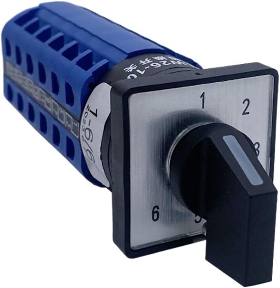 16mm Opening Hole Universal Rotary Cam Switch LW26-10/6 Six Section Two Wire 6-Way