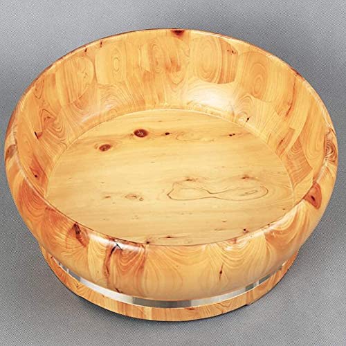 Cubeta de madera para spa de pies con diseño artesanal miniatura 2
