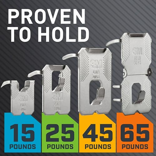 3M CLAW Cabide de parede de gesso com marcador temporário, comporta 20 kg, 4 cabides, 4 marcadores/p