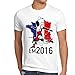 style3 EM 2016 Polski kibic męski T-shirt Francja wszystkie miejsca gry