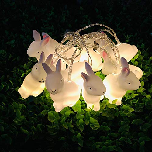 Preisvergleich Produktbild Basewing Ostern Lichterketten Osterdekoration LED Ostern Lichter Osterhase Oster Lichterkette Ostereier Hase String Licht Für Hochzeit Geburtstagsfeier Ostern Dekoration 1.5m Hase 10 Lichter