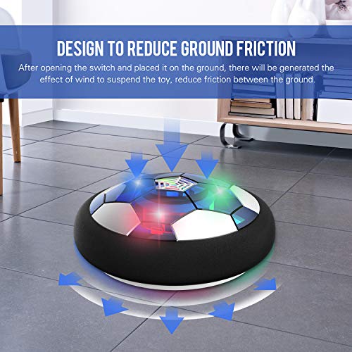 Hover Soccer Ball Boy Toy, Air Powered Floating Hover Soccers with LED Light, Kids Training Soccer Ball Indoor Outdoor Game, Birthday Gifts for Age 3 4 5 6 7 8-10 Years Old Boys Girls by Toyk - Image 3