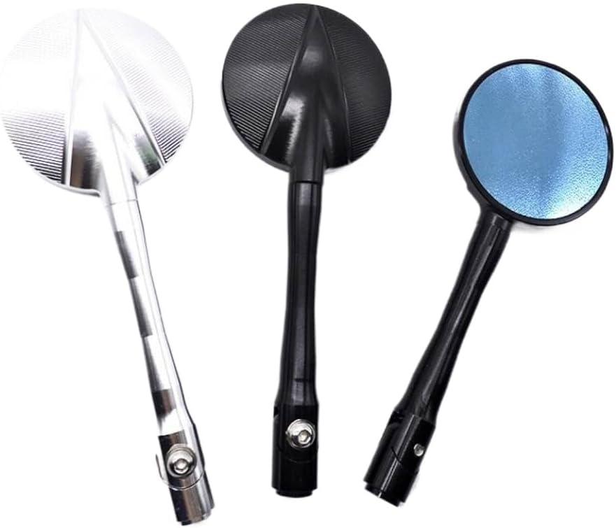 Universal Aluminum Motorcycle Rearview Mirror Compatible with XMAX NVX155(Silver)