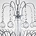A1A9 Modern Crystal Chandelier Clear K9 Crystal Ball Raindrop Ceiling Light Fixture with 6 Lights Luxurious Elegant Pendant Lighting for Dining Room Living Room Bedroom Hallway Stairway Home Decor