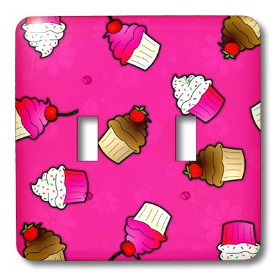 Interrupteur à baïonnette décoratif rose motif gâteau chocolat - 3