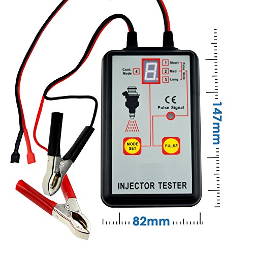 Handheld Automotive Car Fuel Injector Tester Pressure System Diagnostic Tool 4 Pulse Modes 12V Scan Tool Gauge For Stuck/Leaking/Burnt-Out/Starting/Rpm/Throttle Loads #TOP4