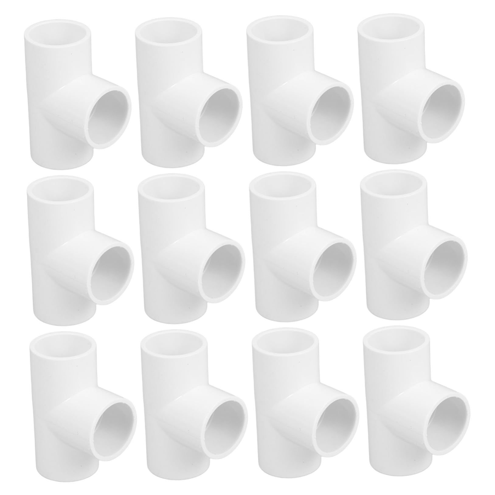 Artibetter 12pcs Garden Hose Pipe Joiner PVC Tee Fittings Water Connector T-Type Tap Splitter Quick Connect for Hose Pipes
