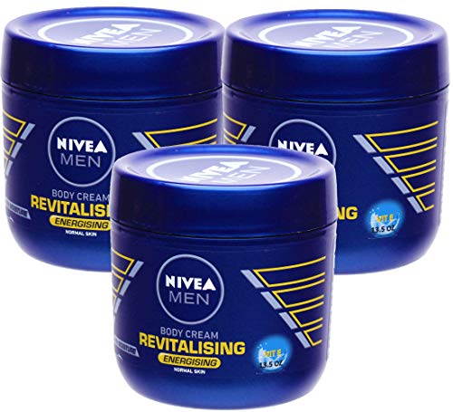 Nivea Men Revitalising Body Cream - 13.5 Fl Oz / 400 mL x 3 Pack
