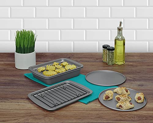 G & S Metal Products Company OvenStuff Personal Size 6-Piece Toaster Oven Set-Non-Stick Baking Pans, Easy to Clean and Perfect for Single Servings, Silver by OvenStuff - Used condition - Image 7