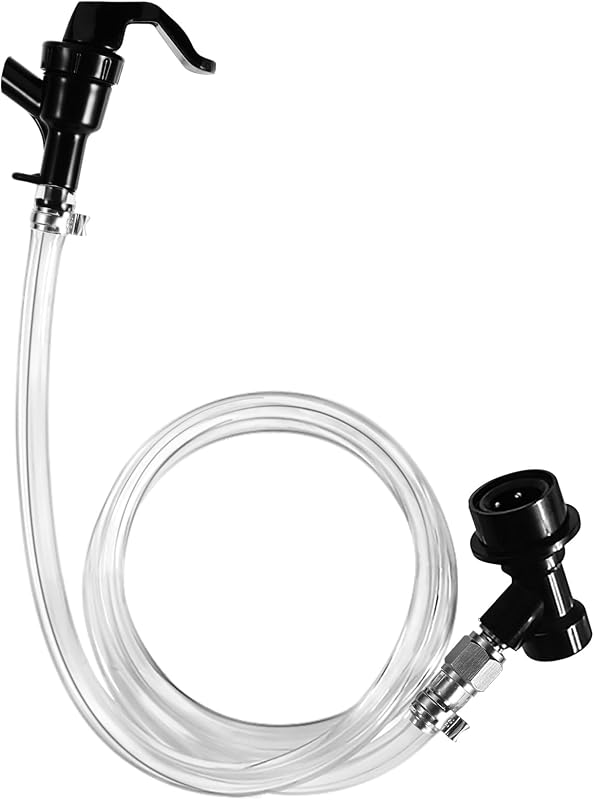 FERRODAY 5ft Ball Lock Beer Line, Assembly Corny Keg Party Tap Beer Line | Ball Lock Liquid Quick Disconnect & Faucet Tap Kit for Corny Beer Keg, Keg Tap Beer Line with Anti-Loosen Clamp for Homebrew